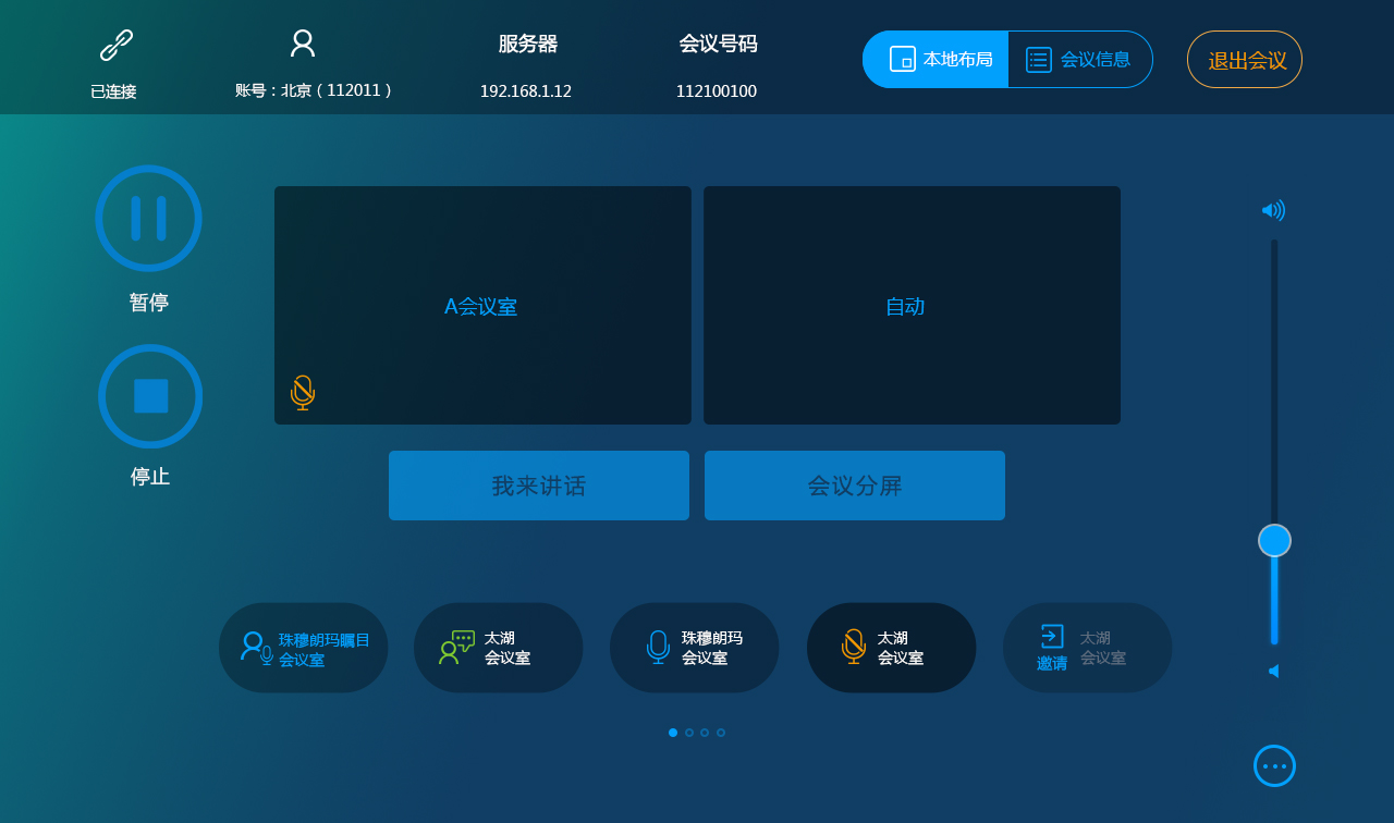 視頻會議音量控制